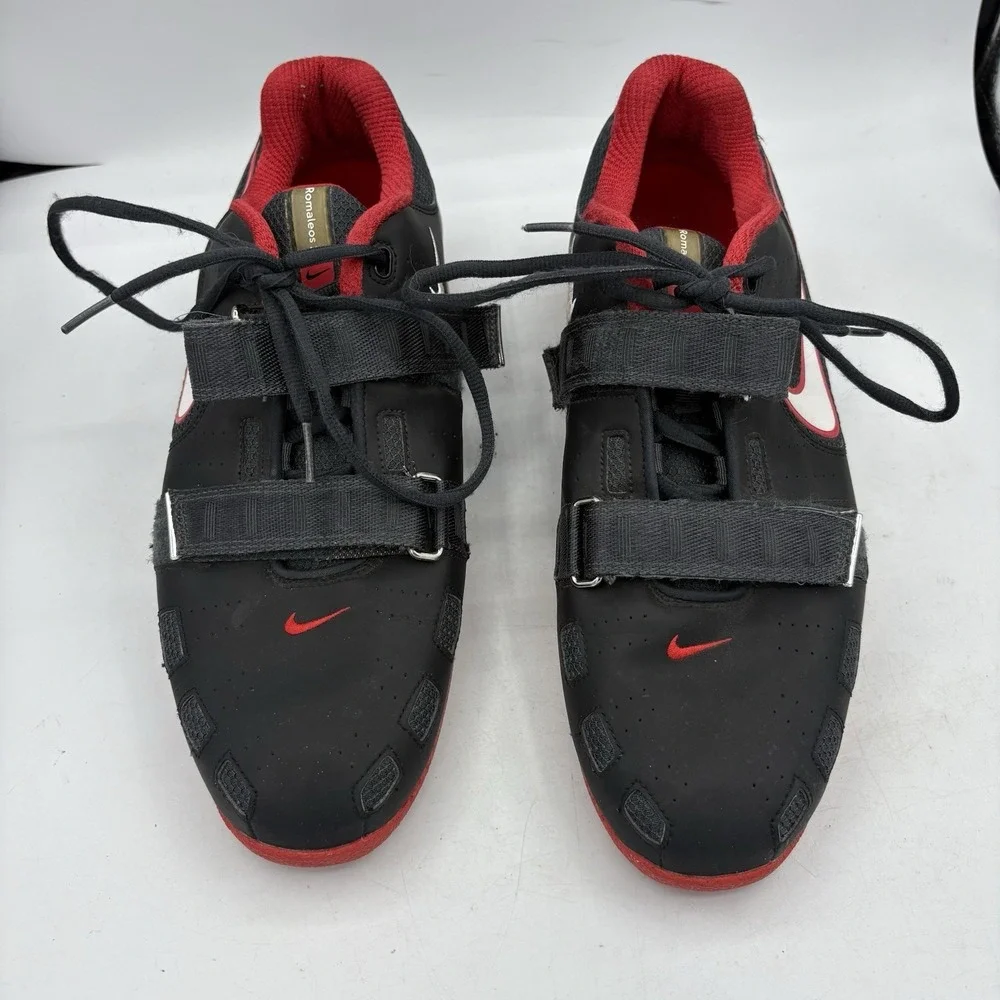 Nike Weightlifting Shoes Mens Size 12.5 Romaleos 2 Red Black White